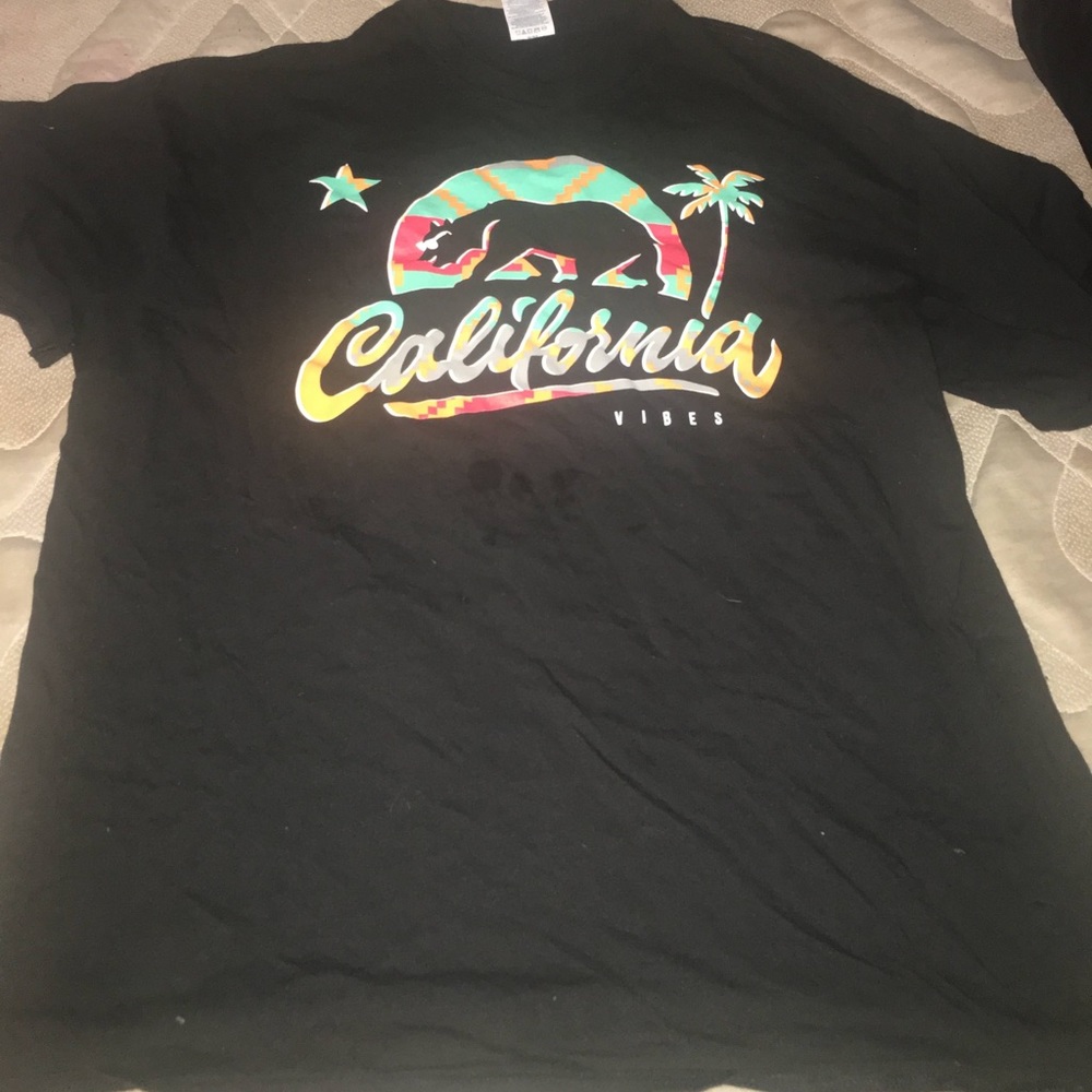 Black, Orange, Teal, and Gray California Shirt☀️